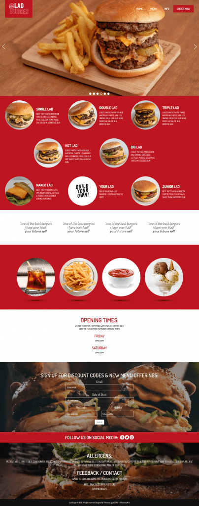 Online Food Ordering System For Restaurants And Takeaways - A Complete Guide 6 Lad Burger web